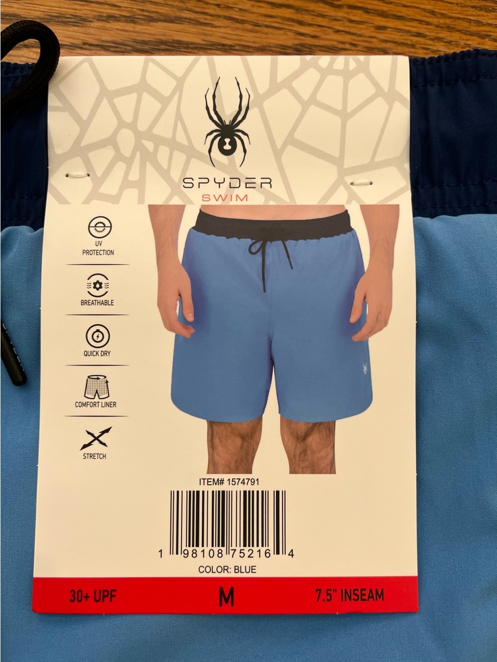 SPYDER SWIM men’s swim shorts. Size medium. New with tags.